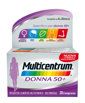 MULTICENTRUM DONNA 50+ 60 COMPRESSE - farmanauta.it