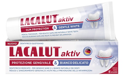 LACALUT AKTIV PROTEZIONE GENGIVALE & BIANCO DELICATO 75 ML - farmanauta.it