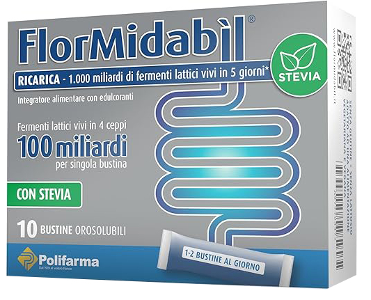 FLORMIDABIL RICARICA 10 BUSTINE CON STEVIA - farmanauta.it