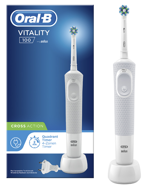 ORAL-B POWER VITALITY D100 CROSSACT BIANCO - farmanauta.it
