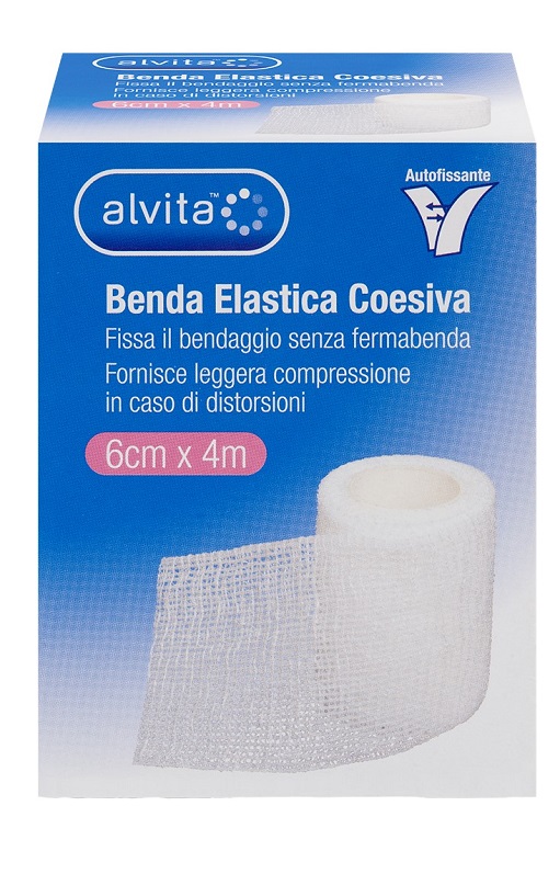 BENDA ELASTICA AUTOADESIVA ALVITA 6X4CM - farmanauta.it