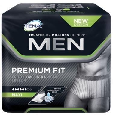 MUTANDINA ASSORBENTE MASCHILE TENA MEN PREMIUM FIT LIVELLO 4 TAGLIA MEDIUM 10 PEZZI - farmanauta.it