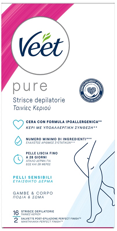 VEET STRISCE CORPO IPOALLERGENICHE 16 PEZZI - farmanauta.it