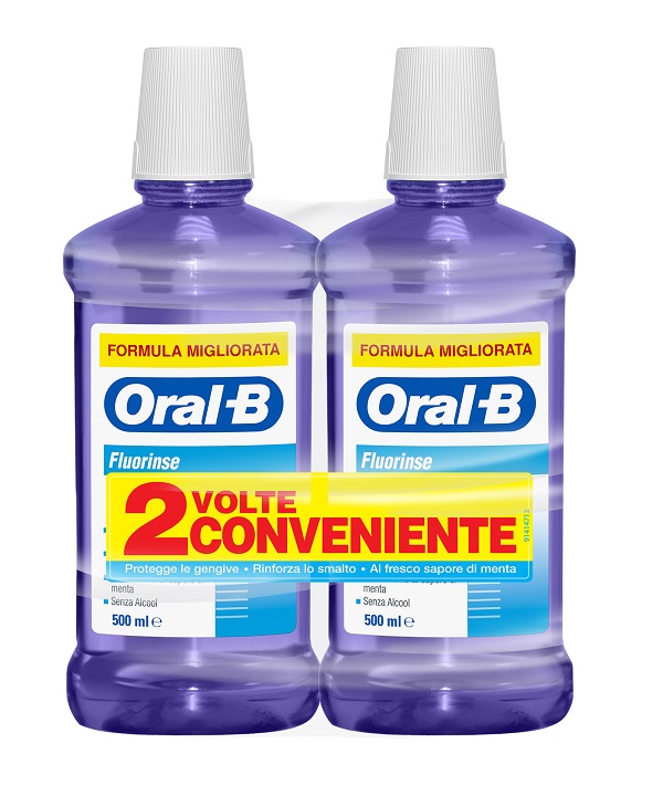 ORALB COLLUTORIO FLUORINSE BIPACCO 2X500 ML - farmanauta.it