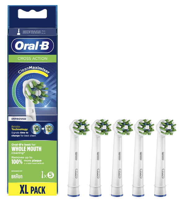 ORALB CROSS ACTION EB50 TESTINE PER SPAZZOLINO ELETTRICO 5 PEZZI - farmanauta.it