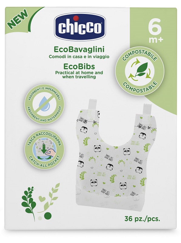 CHICCO BAVAGLINI MONOUSO COMPOSTABILI 36 PEZZI - farmanauta.it
