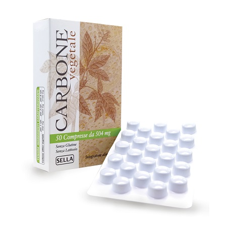 CARBONE VEGETALE 50 COMPRESSE - farmanauta.it