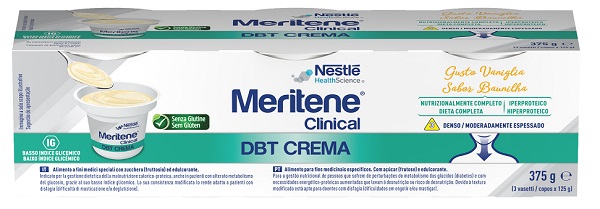MERITENE CLINICAL DBT CREMA VANIGLIA 3 VASETTI DA 125 G SENZA GLUTINE CON EDULCORANTE - farmanauta.it