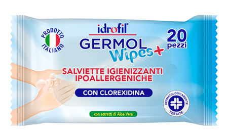 GERMOLWIPES SALVIETTINE IGIENIZZANTI MANI 20 PEZZI - farmanauta.it