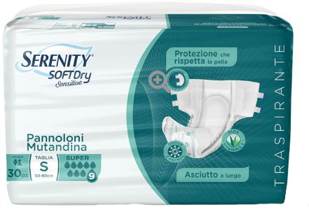 PANNOLONE MUTANDINA SERENITY SD SENSITIVE SUPER M 15 PEZZI - farmanauta.it