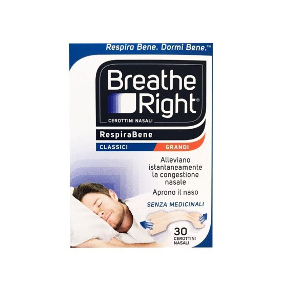 CEROTTI NASALI BREATH RIGHT CLASSICI GRANDI 30 PEZZI - farmanauta.it