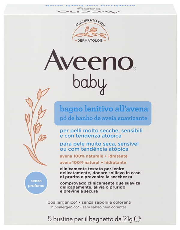 AVEENO BABY COLLOIDAL POLVERE BAGNO 5 X 21 G - farmanauta.it