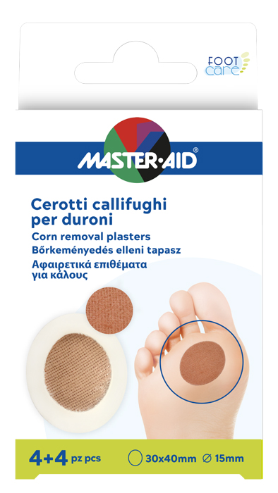 CEROTTO CALLIFUGO MASTER-AID FOOTCARE PER DURONI 4+4 PEZZI B1 - farmanauta.it