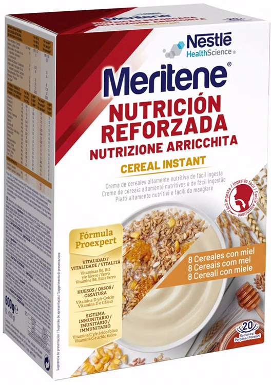 MERITENE CEREAL INSTANT 8 CEREALI E MIELE 2X300 G - farmanauta.it