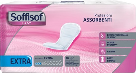 PANNOLONE PER INCONTINENZA SAGOMATO SOFFISOF LADY EXTRA 10 PEZZI - farmanauta.it