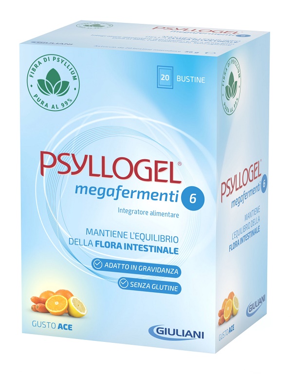 PSYLLOGEL MEGAFERMENTI 6 GUSTO ACE 20 BUSTINE - farmanauta.it