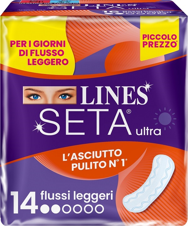 LINES SETA ULTRA ASSORBENTI LEGGERO DWCT 14 PEZZI - farmanauta.it