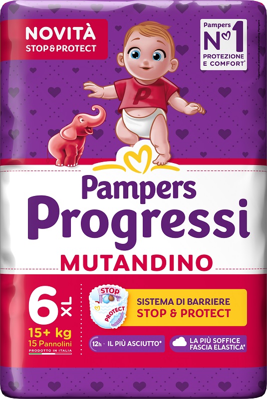 PAMPERS PROGRESSI MUTANDINA XL CP 15 PEZZI - farmanauta.it