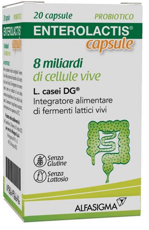 ENTEROLACTIS 20 CAPSULE 8 MILIARDI DI CELLULE VIVE - farmanauta.it