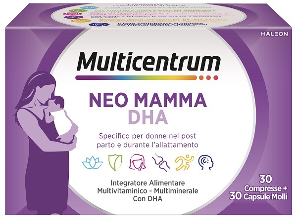 MULTICENTRUM NEO MAMMA DHA 30 COMPRESSE + 30 CAPSULE MOLLI - farmanauta.it
